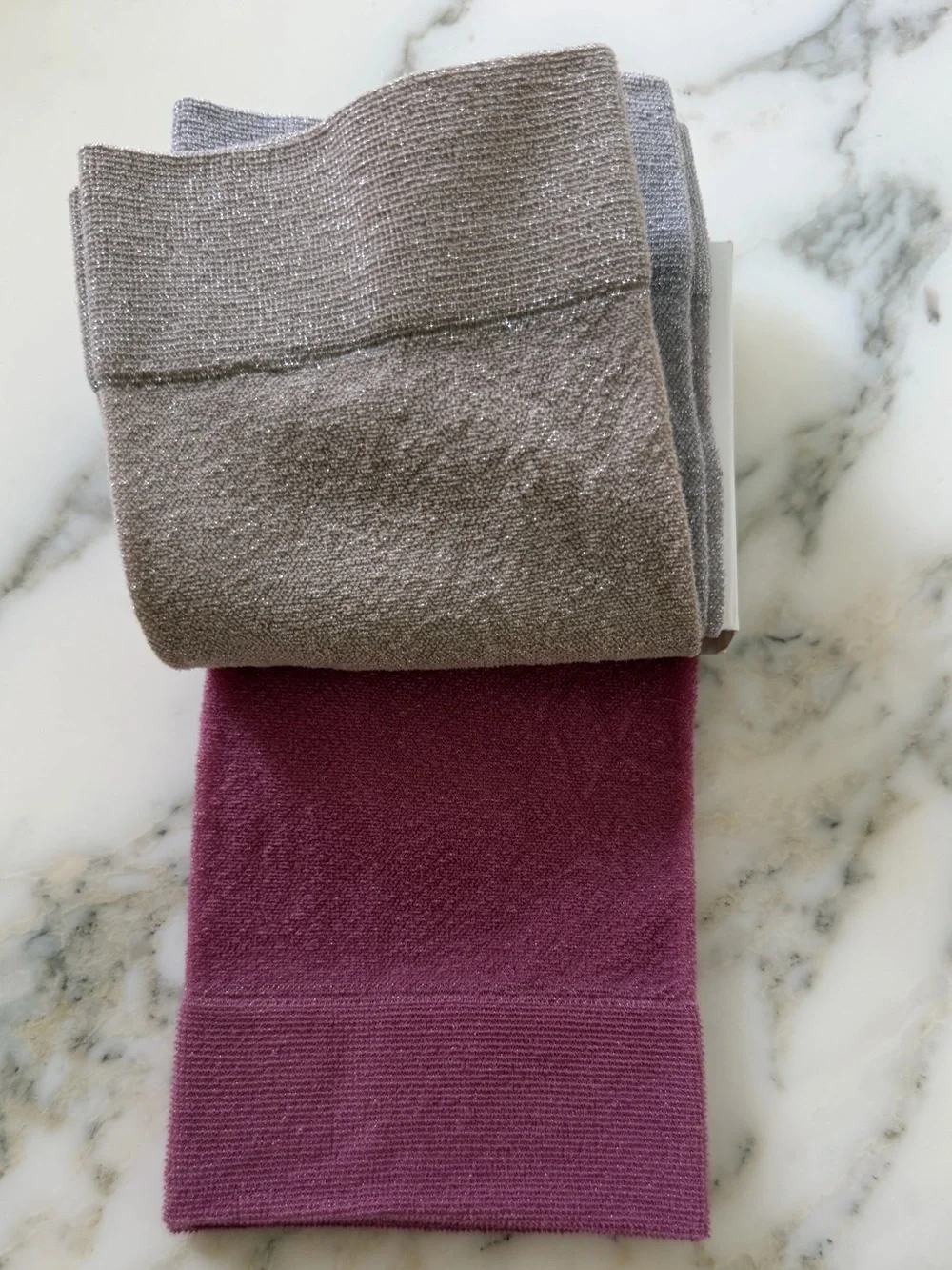 NWT Nordstrom Metallic Anklet Socks 3 Pack Pink Silver Taupe Women’s